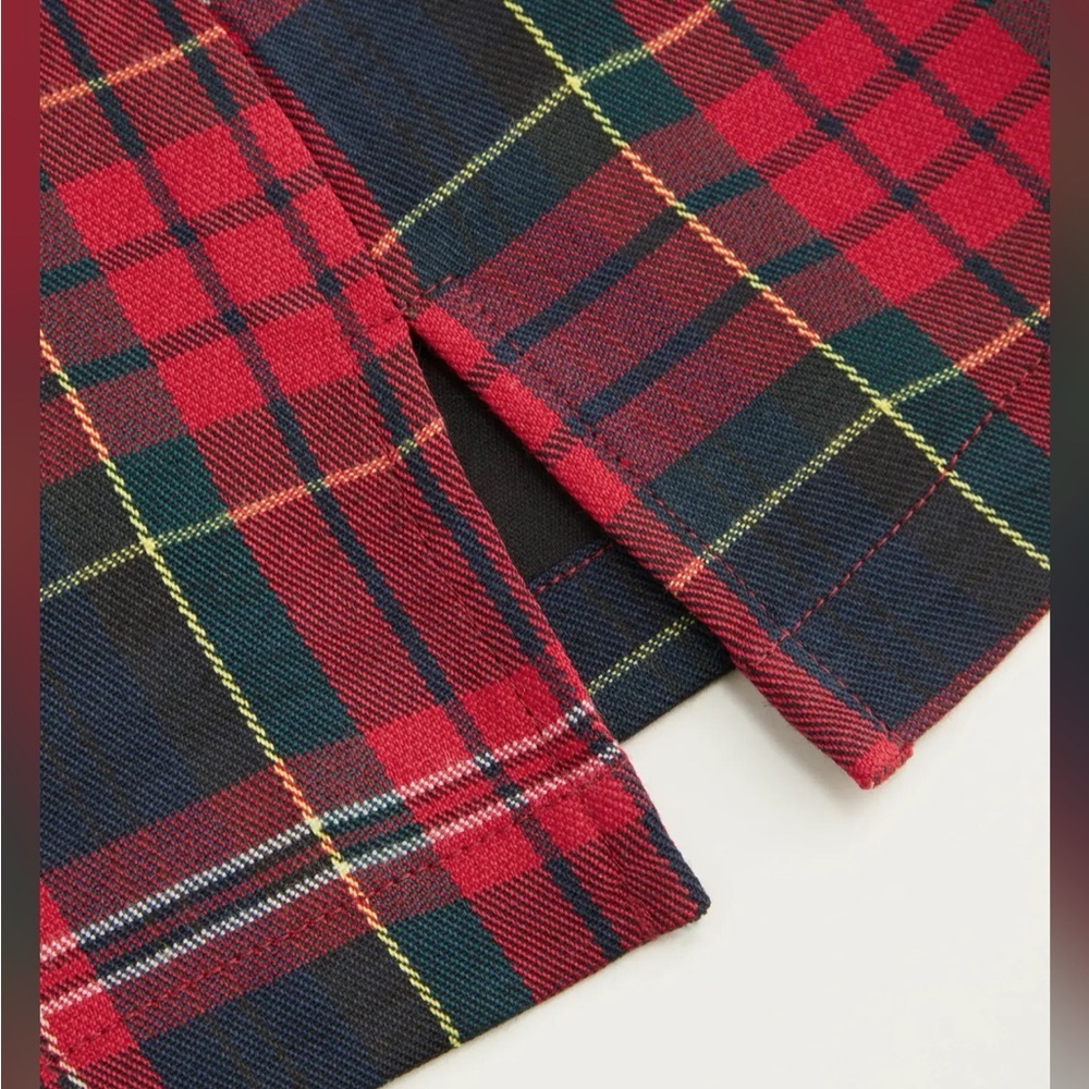 Cider SCOOP NECKLINE CHECKS ZIPPER PREPPY MINI DRESS mc5 s - Picture 3 of 7